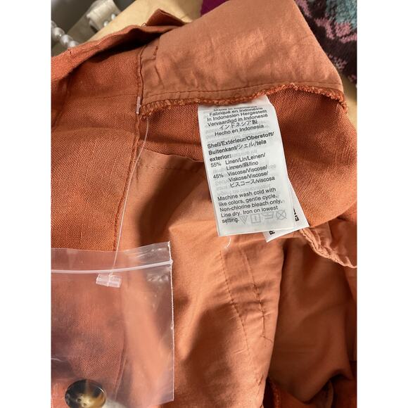 Madewell Women's Drapey Paperbag Pants in Rusty or Burnt Orange NWT Size 0 - Picture 9 of 9